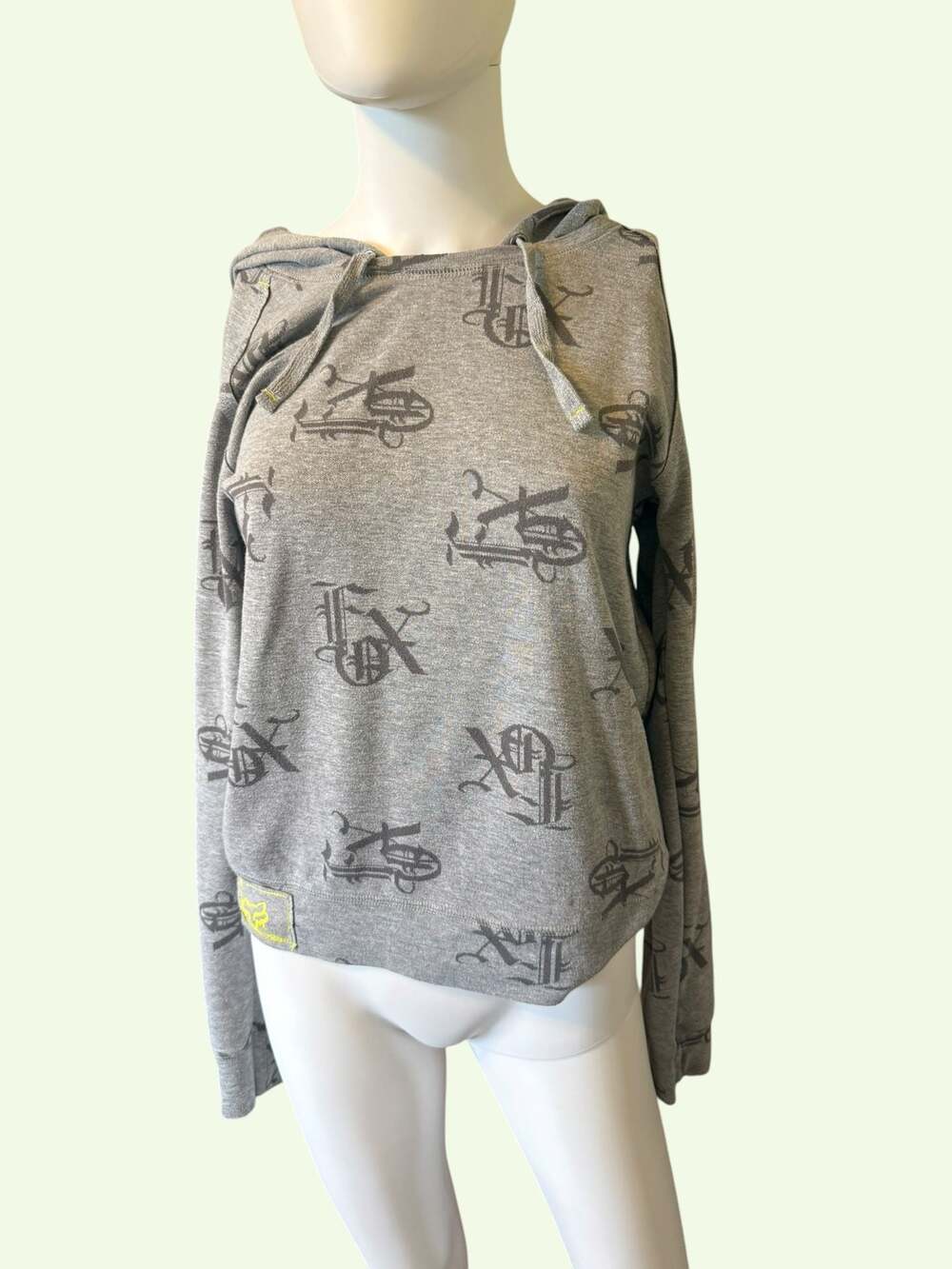 Fox Racing Women's Gray Logo Print Pullover Hoodie